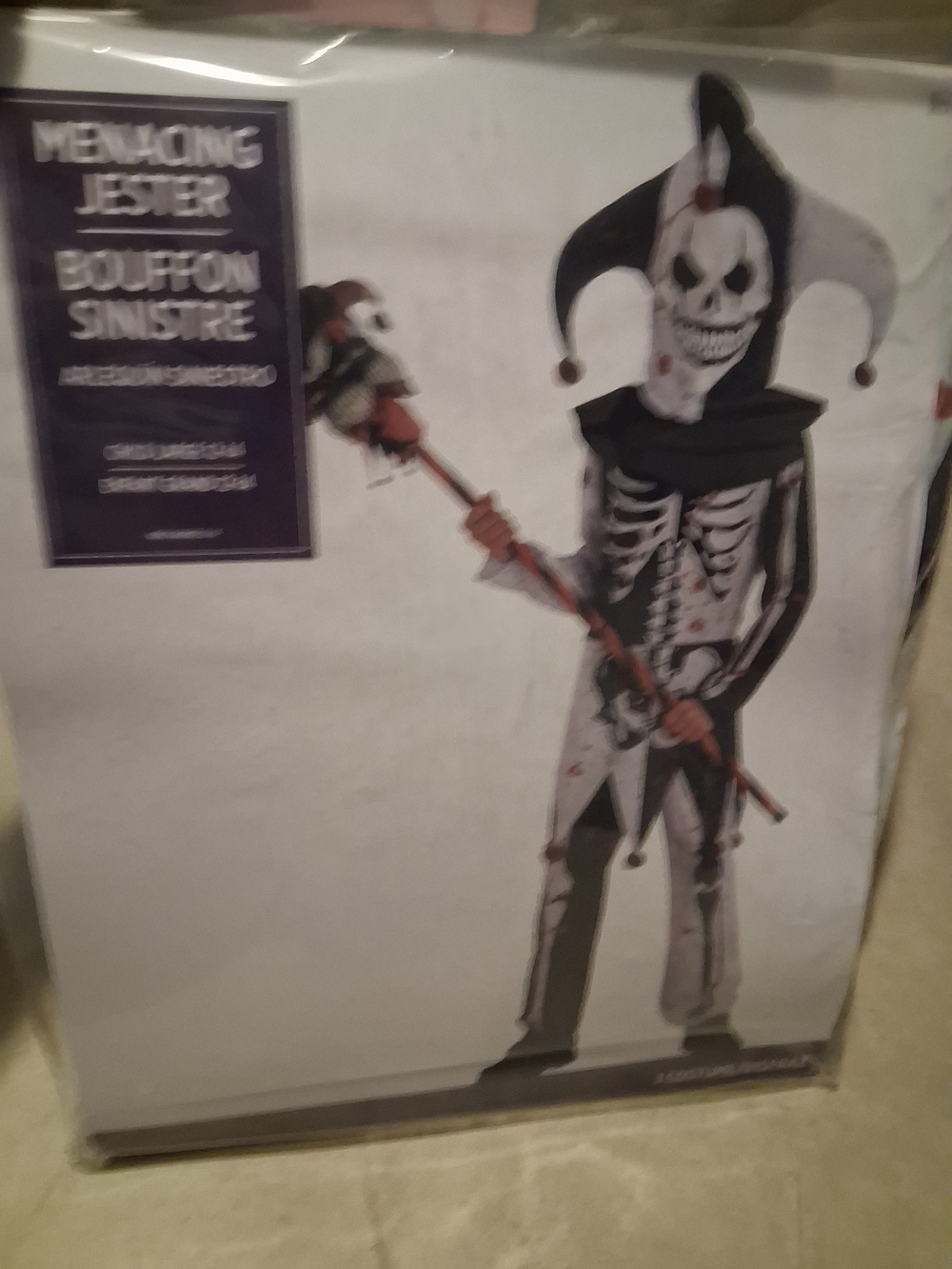 Sinister Jester Kids Halloween Costume - Black & White